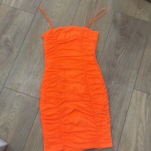 Neon orange dress